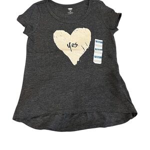 NWT Old Navy Gray Heart Print Kids Shirt